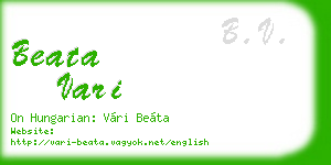 beata vari business card