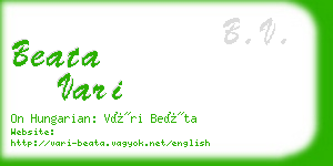 beata vari business card